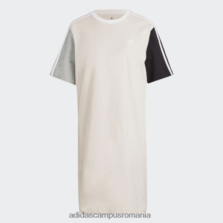 adidas campus romania Quartz essentials 3 dungi rochie boyfriend tricou dintr-un singur tricou adidas femei cuarț/negru/gri/alb J266N216443