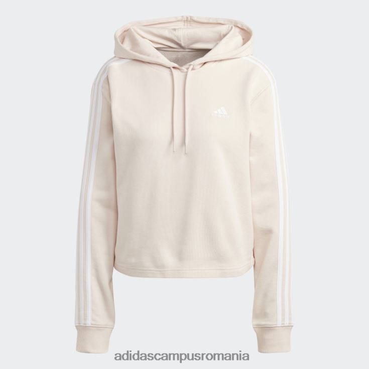 adidas campus romania Quartz essentials hanorac cu 3 dungi French Terry femei cuarț/alb J266N29064