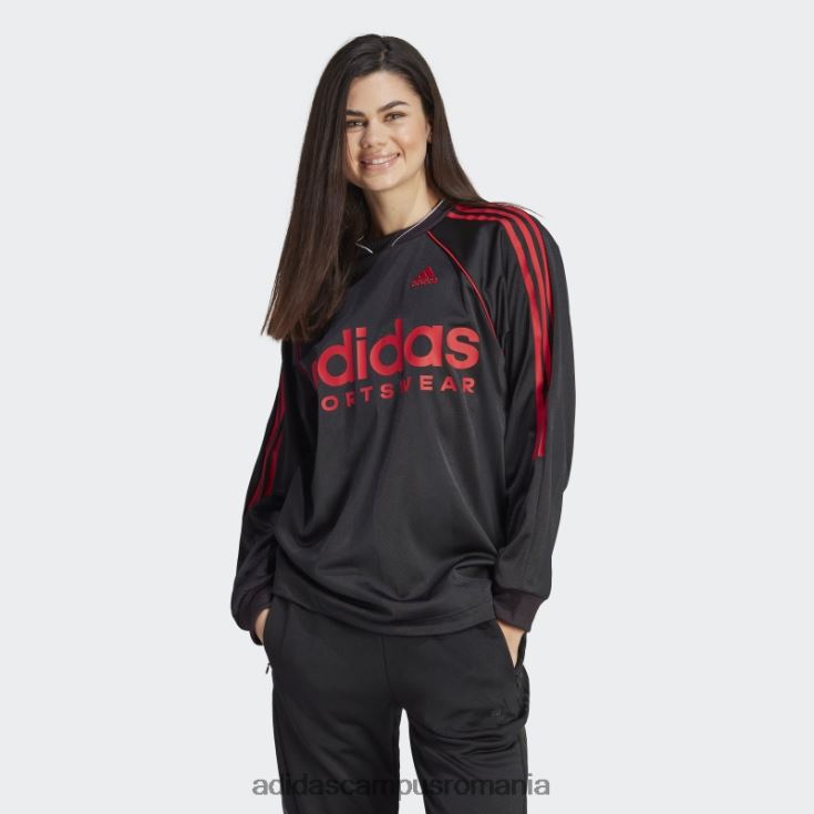 adidas campus romania Top cu mânecă lungă din jacquard, negru femei alb negru J266N216982