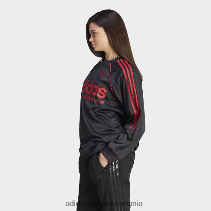 adidas campus romania Top cu mânecă lungă din jacquard, negru femei alb negru J266N216982