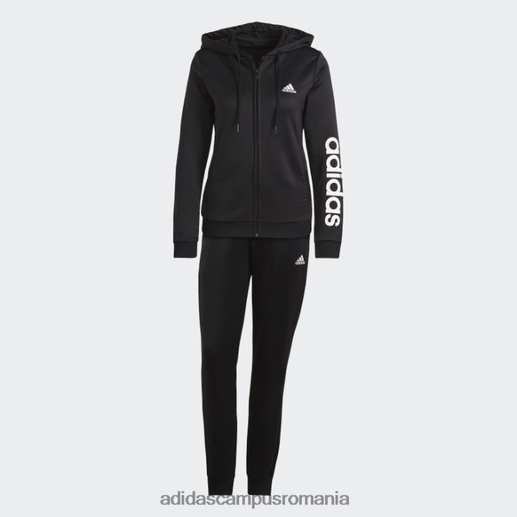 adidas campus romania Trening negru cu logo French Terry femei alb negru J266N216384