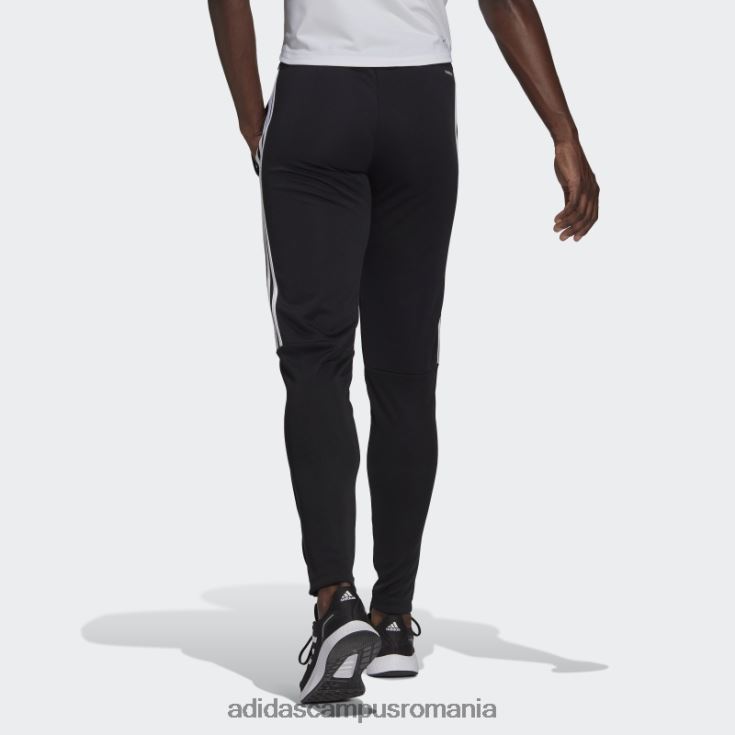 adidas campus romania aeroready sereno cut 3 dungi pantaloni slim conici negri femei alb negru J266N29020