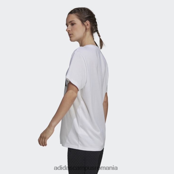 adidas campus romania alb viitor icons logo grafic tricou fashion femei alb J266N210395