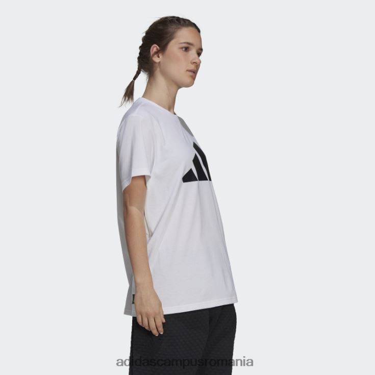 adidas campus romania alb viitor icons logo grafic tricou fashion femei alb J266N210395
