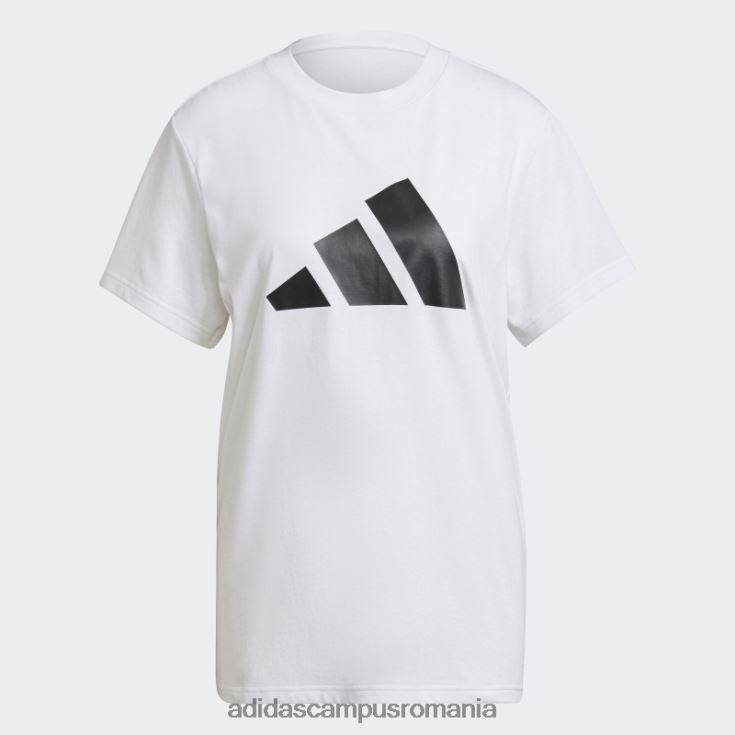 adidas campus romania alb viitor icons logo grafic tricou fashion femei alb J266N210395