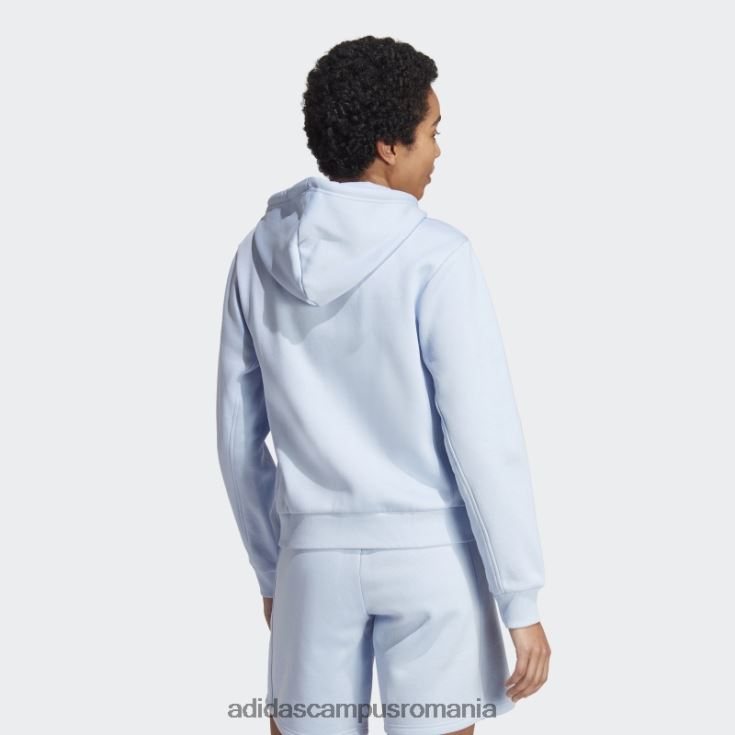 adidas campus romania all szn fleece hanorac cu fermoar complet albastru zori femei zori albastre J266N29595