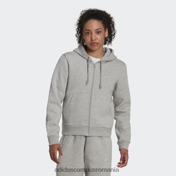 adidas campus romania all szn fleece hanorac cu fermoar complet gri mediu fashion femei gri mediu J266N210129
