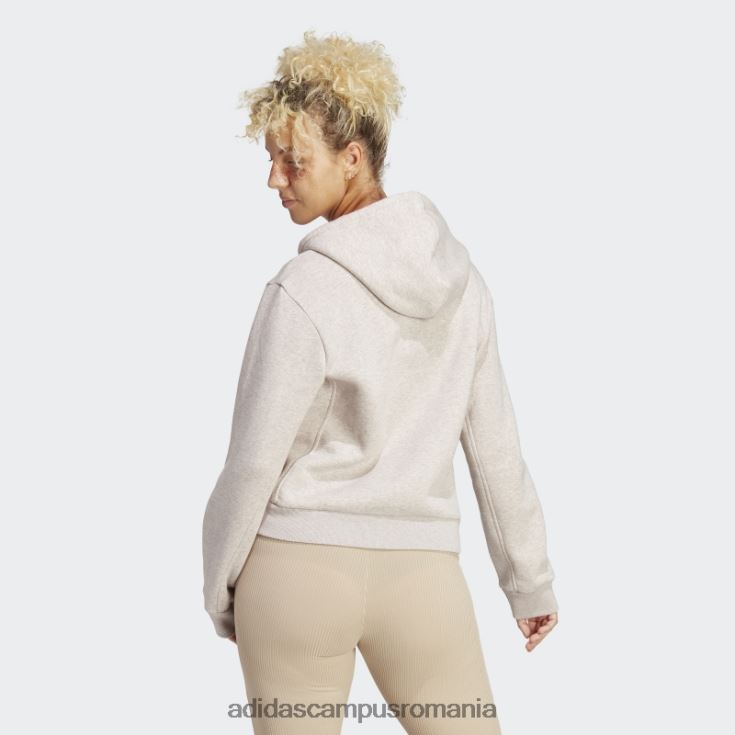 adidas campus romania all szn fleece hanorac cu fermoar complet taupe mel femei taupe mel J266N29572