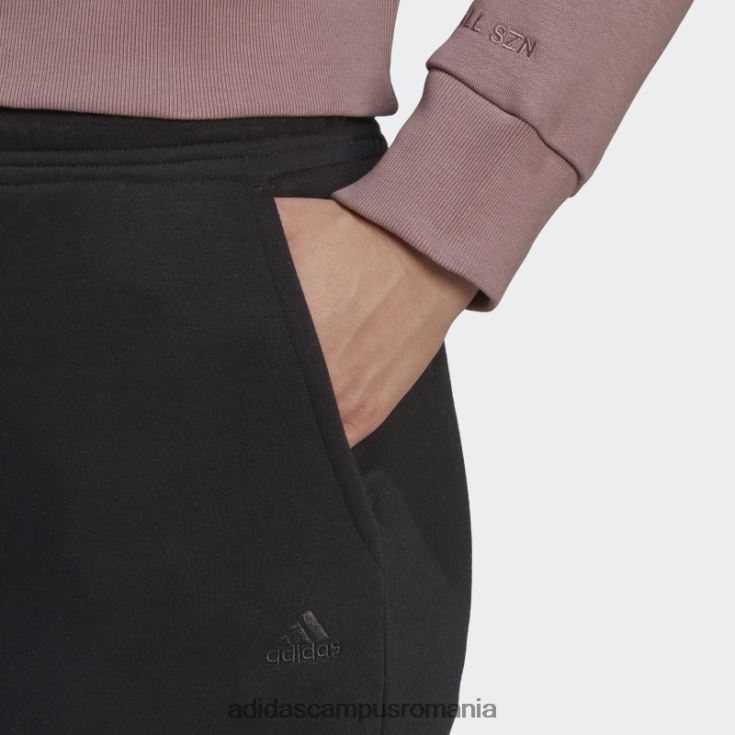adidas campus romania all szn fleece pantaloni conici negri femei negru J266N29007