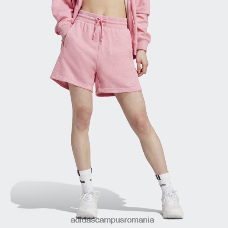 adidas campus romania all szn french terry pantaloni scurți roz femei roz J266N29679