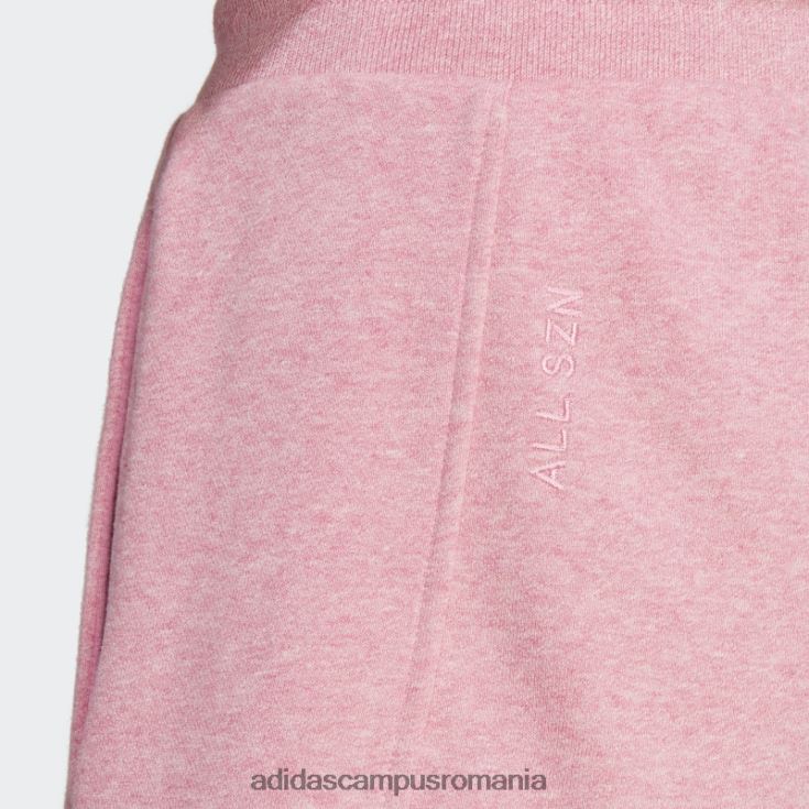 adidas campus romania all szn french terry pantaloni scurți roz femei roz J266N29679