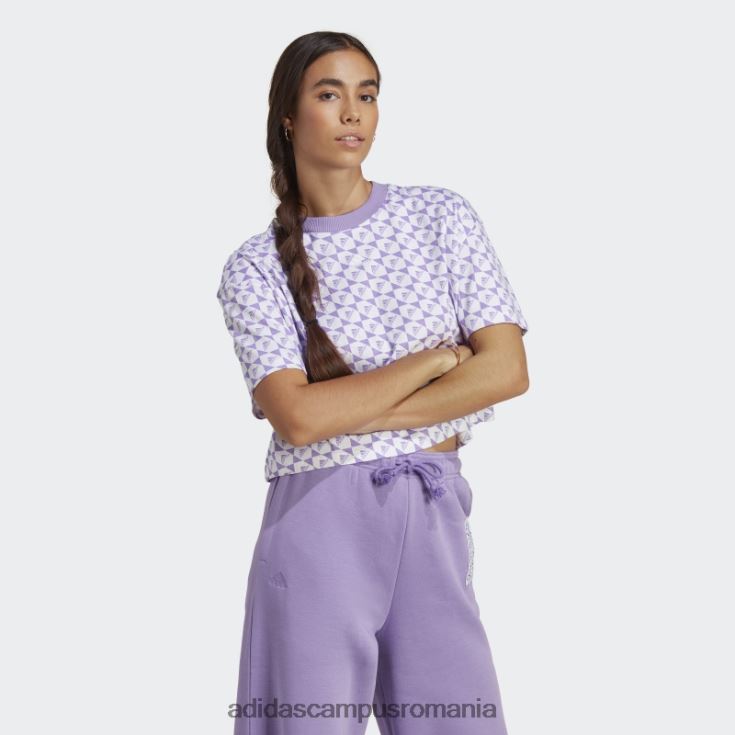 adidas campus romania all szn x logomania tricou alb adidas femei alb/violet J266N217190