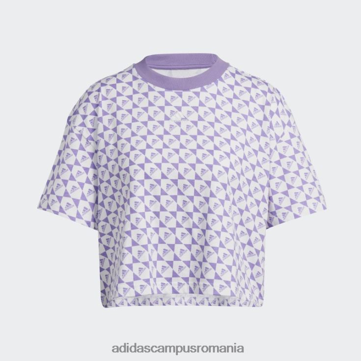 adidas campus romania all szn x logomania tricou alb adidas femei alb/violet J266N217190