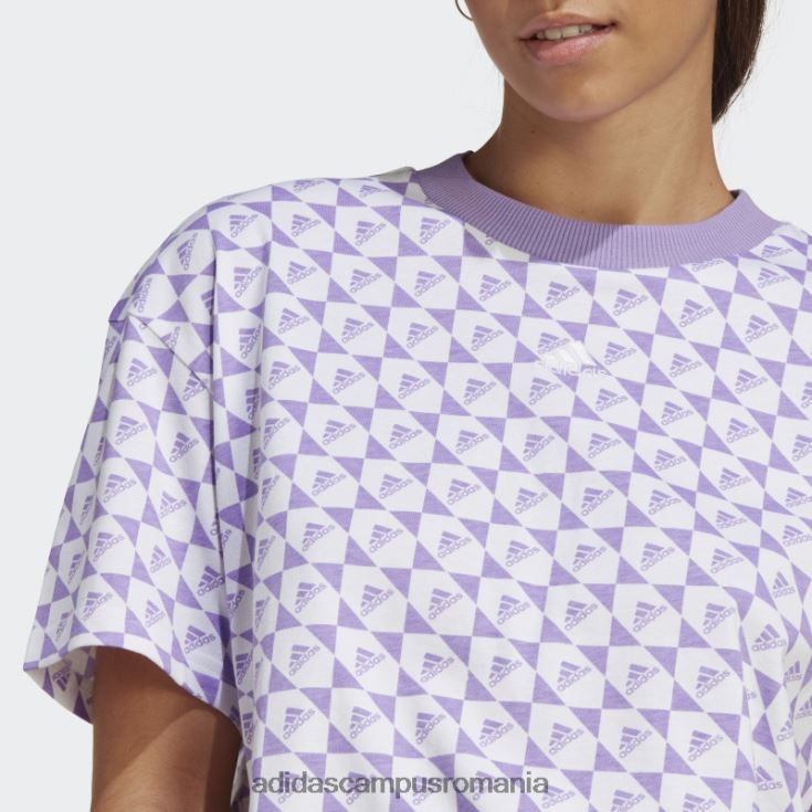 adidas campus romania all szn x logomania tricou alb adidas femei alb/violet J266N217190