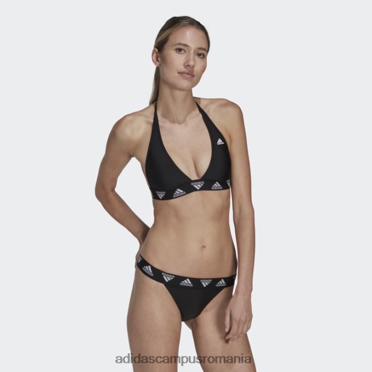 adidas campus romania bikini neckholder pentru gât femei alb negru J266N216543