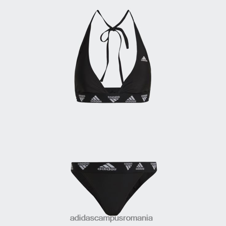 adidas campus romania bikini neckholder pentru gât femei alb negru J266N216543