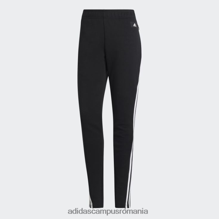 adidas campus romania black future icons pantaloni skinny cu 3 dungi femei negru J266N210673