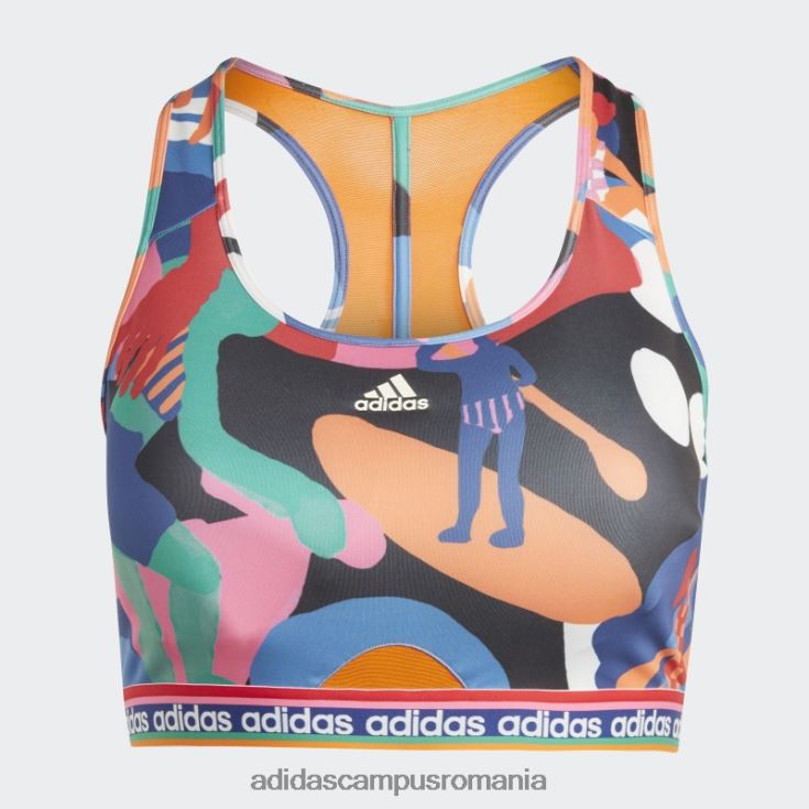 adidas campus romania bold green x farm rio sutien mediu susținere (plus mărime) fashion femei verde îndrăzneț/stacojiu J266N29886
