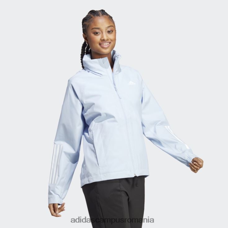 adidas campus romania bsc 3-stripes rain.rdy jacheta albastru zori adidas femei zori albastre J266N29366