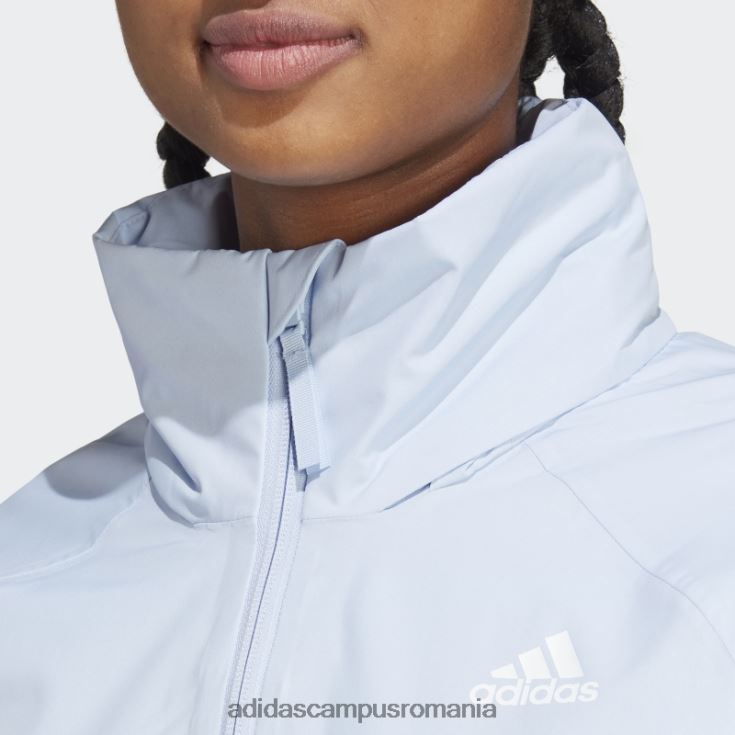 adidas campus romania bsc 3-stripes rain.rdy jacheta albastru zori adidas femei zori albastre J266N29366
