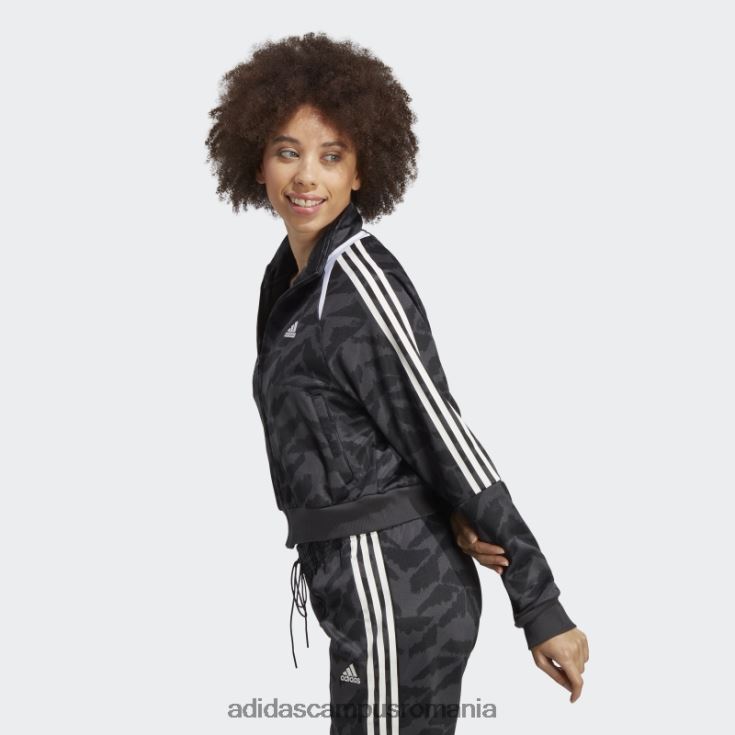 adidas campus romania carbon tiro costum up lifestyle track top femei carbon/negru/alb J266N22363
