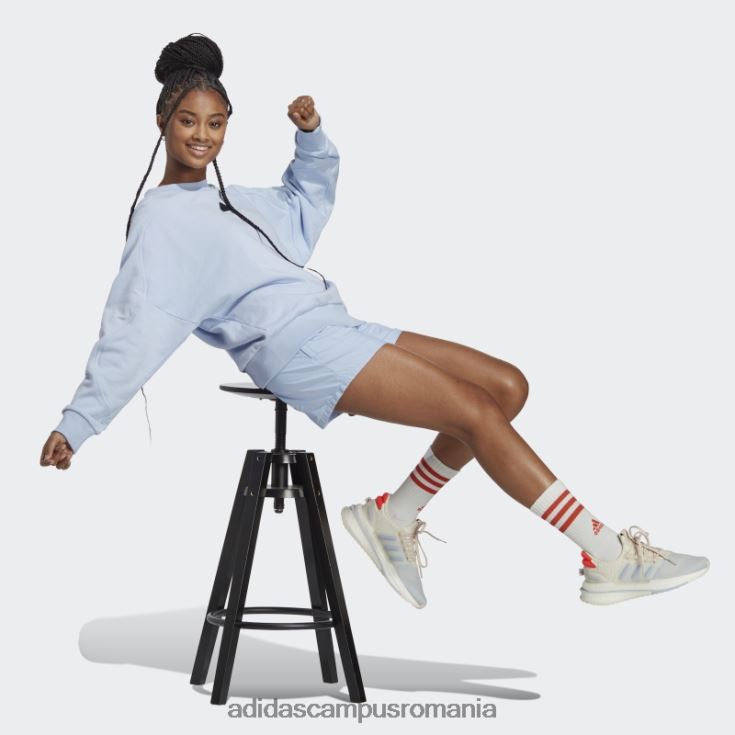 adidas campus romania city ​​escape loose crew hanorac albastru zori femei zori albastre J266N29601