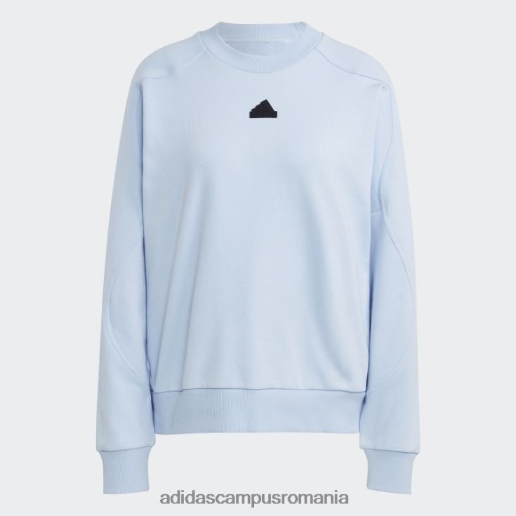 adidas campus romania city ​​escape loose crew hanorac albastru zori femei zori albastre J266N29601