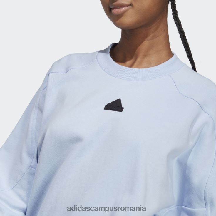adidas campus romania city ​​escape loose crew hanorac albastru zori femei zori albastre J266N29601