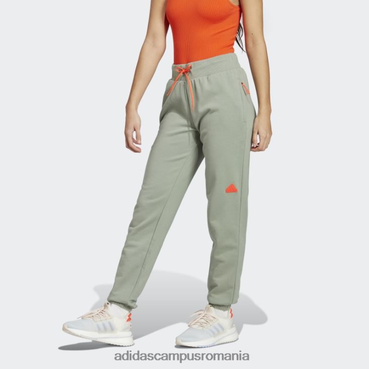 adidas campus romania city ​​escape pantaloni cu ajustări normale, verde argintiu femei verde argintiu J266N29493