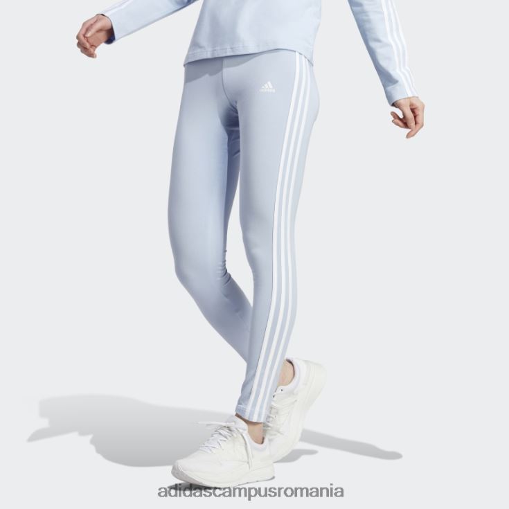 adidas campus romania colanți albastru cu 3 dungi femei albastru zori/alb J266N217428