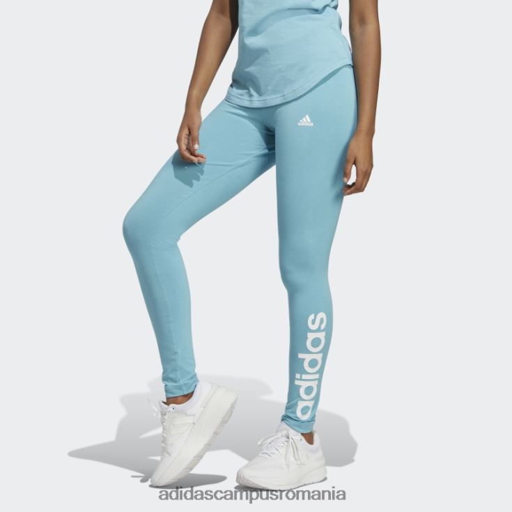 adidas campus romania colanți cu logo cu talie înaltă, blue essentials femei albastru alb J266N216378