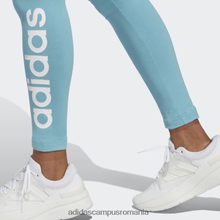 adidas campus romania colanți cu logo cu talie înaltă, blue essentials femei albastru alb J266N216378
