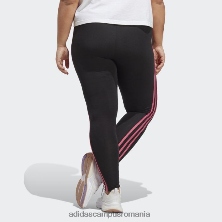 adidas campus romania colanți negri cu 3 dungi (plus mărime) femei negru/magenta J266N216379