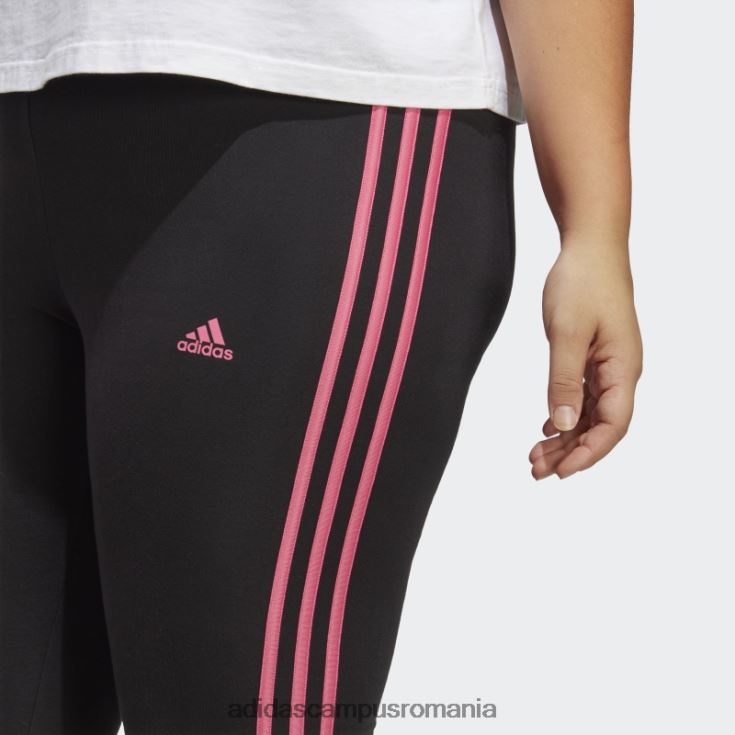 adidas campus romania colanți negri cu 3 dungi (plus mărime) femei negru/magenta J266N216379