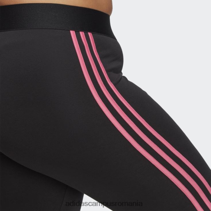 adidas campus romania colanți negri cu 3 dungi (plus mărime) femei negru/magenta J266N216379