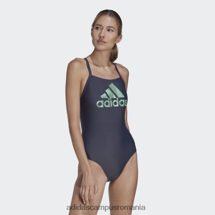 adidas campus romania costum de baie adidas cu logo mare bleumarin femei bleumarin/montă J266N216959
