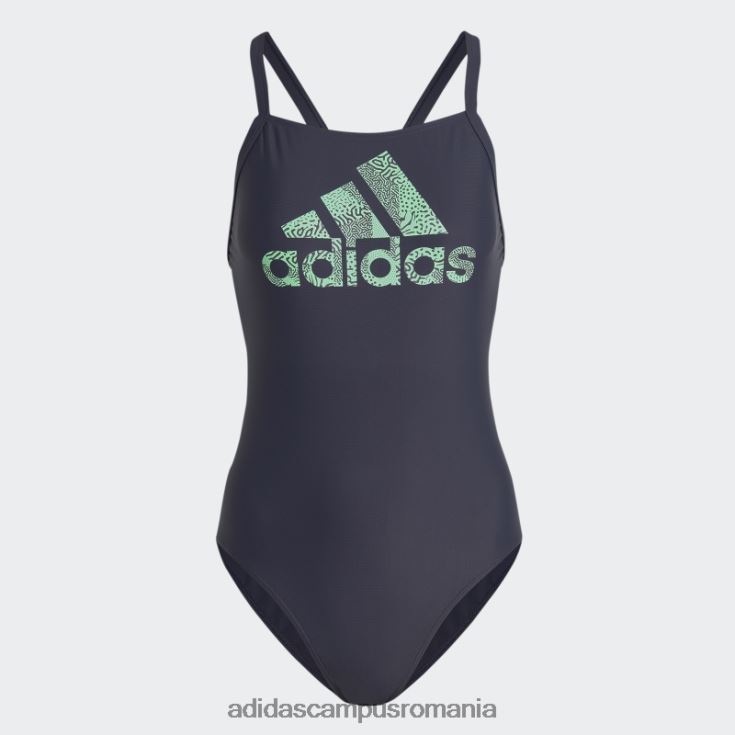 adidas campus romania costum de baie adidas cu logo mare bleumarin femei bleumarin/montă J266N216959