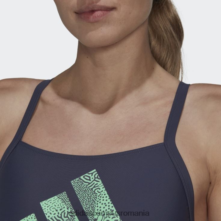 adidas campus romania costum de baie adidas cu logo mare bleumarin femei bleumarin/montă J266N216959