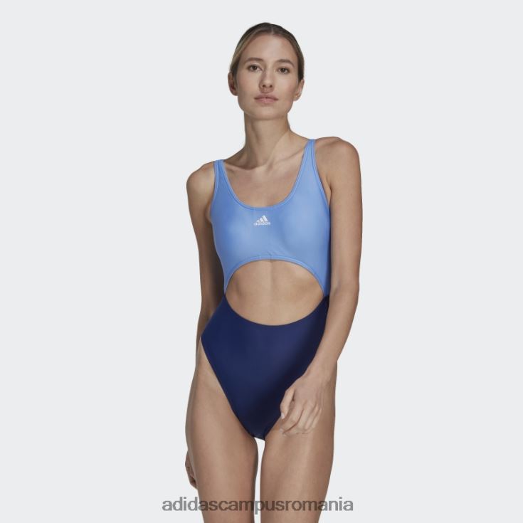 adidas campus romania costum de baie colorblock albastru femei albastru/albastru victorie J266N216555