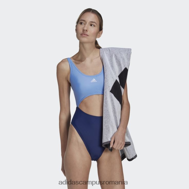 adidas campus romania costum de baie colorblock albastru femei albastru/albastru victorie J266N216555