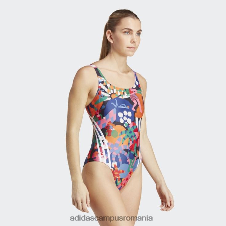 adidas campus romania costum de baie fermă alb femei alb/magenta/portocaliu unitar J266N216741