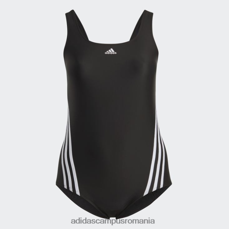 adidas campus romania costum de baie negru cu 3 dungi (mărime plus) femei alb negru J266N216493