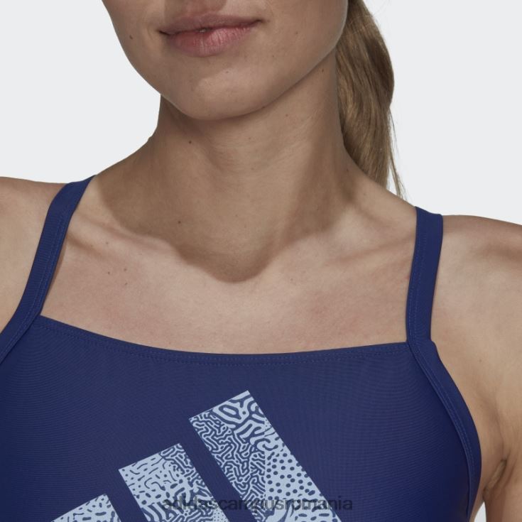 adidas campus romania costum de baie victory blue logo mare femei victorie albastru/albastru zori J266N217243