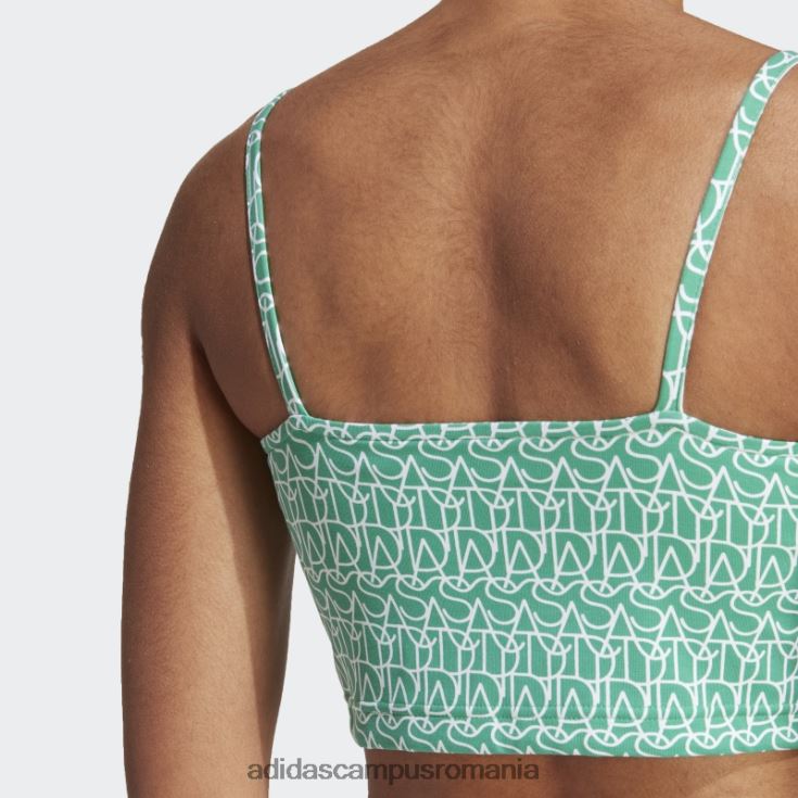 adidas campus romania curte verde fashion peste tot cu grafică, maiou inspirat de corset femei verde curte/multicolor/alb J266N217456