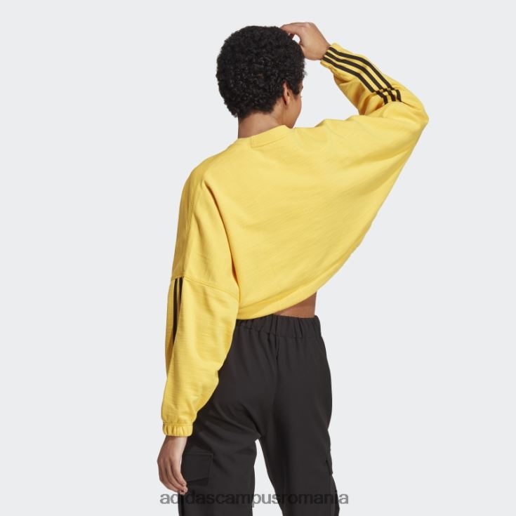 adidas campus romania dance crop versatil hanorac auriu femei auriu/negru J266N28828