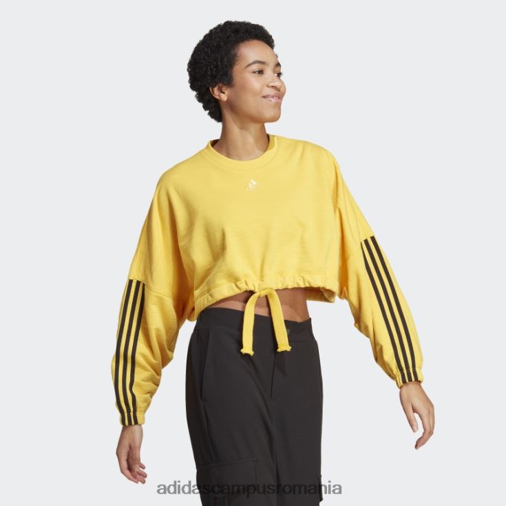 adidas campus romania dance crop versatil hanorac auriu femei auriu/negru J266N28828