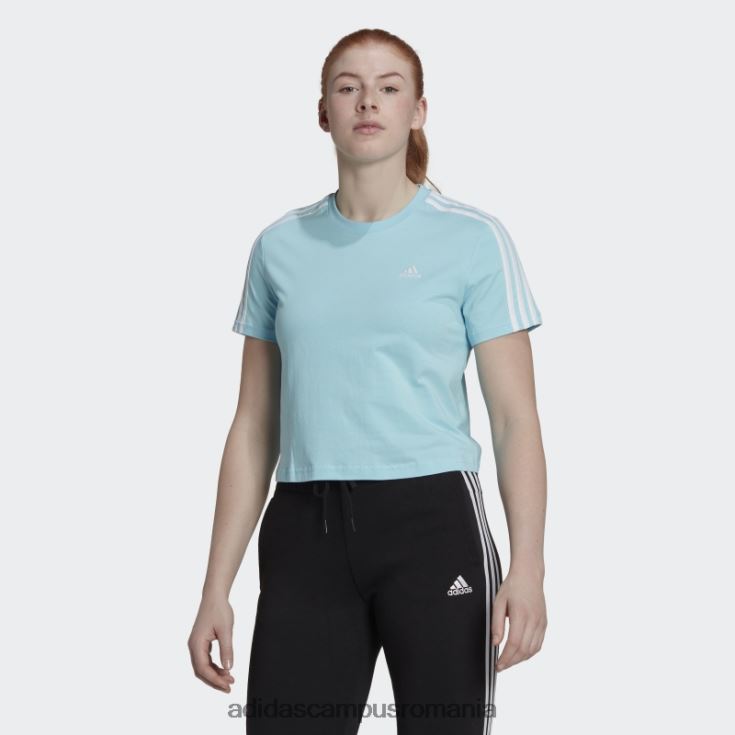 adidas campus romania essentials tricou decupat cu 3 dungi albastru adidas femei albastru alb J266N29222