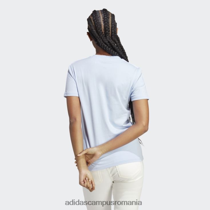 adidas campus romania essentials tricou slim cu 3 dungi albastru zori femei albastru zori/alb J266N217426