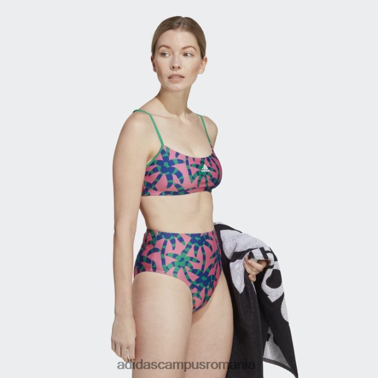 adidas campus romania farm bikini magenta adidas femei magenta/verde aldine/cerneală J266N217328