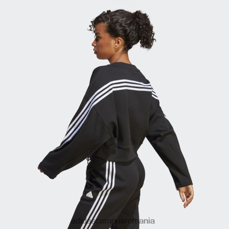 adidas campus romania future icons hanorac cu 3 dungi negru fierbinte femei negru J266N22564